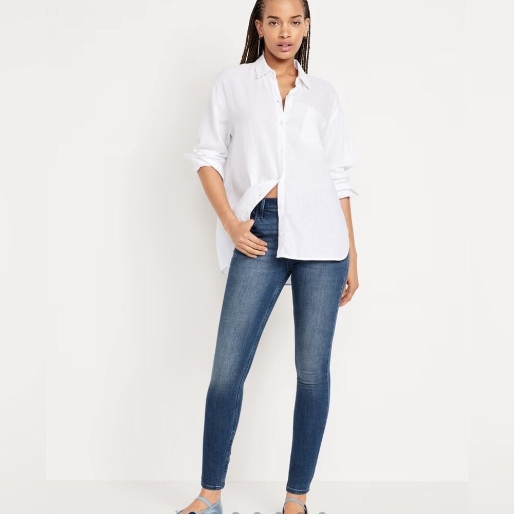 Old Navy High Rise Super Skinny Denim Jeans Blue Small 2 Petite